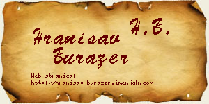 Hranisav Burazer vizit kartica